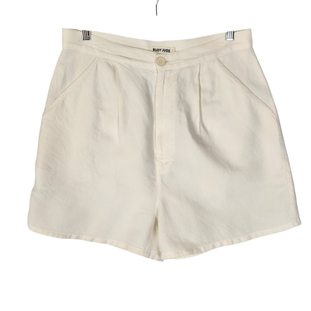 Rudy Jude Adult Pleated Shorts‎ Natural Cream 100% Organic Cotton Size 5 XXL